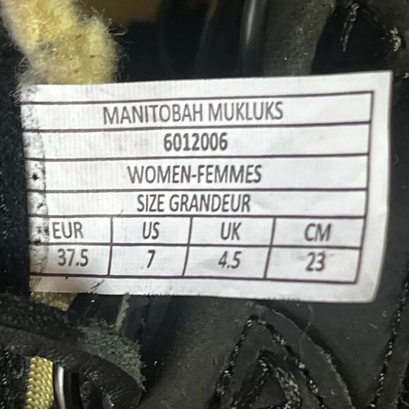 Manitoba Mukluks Woman Black Pacific Winter Boots Shearling  Lined Sz 7 NWOB - Picture 9 of 9